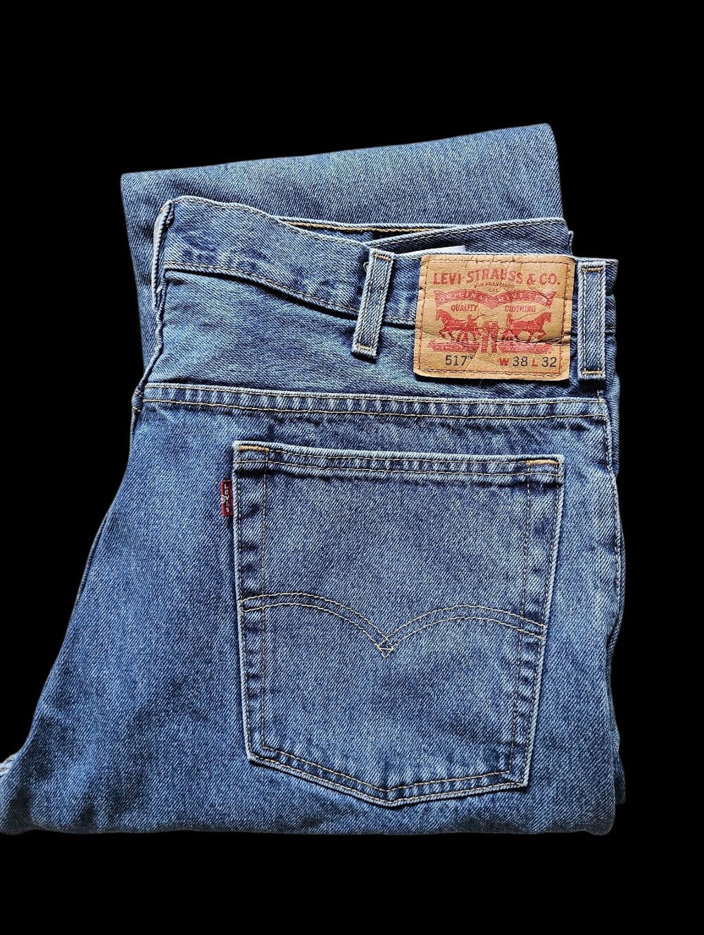 Levi's 517, Straight-Leg Classic Blue Denim Jeans. sz. 38/32